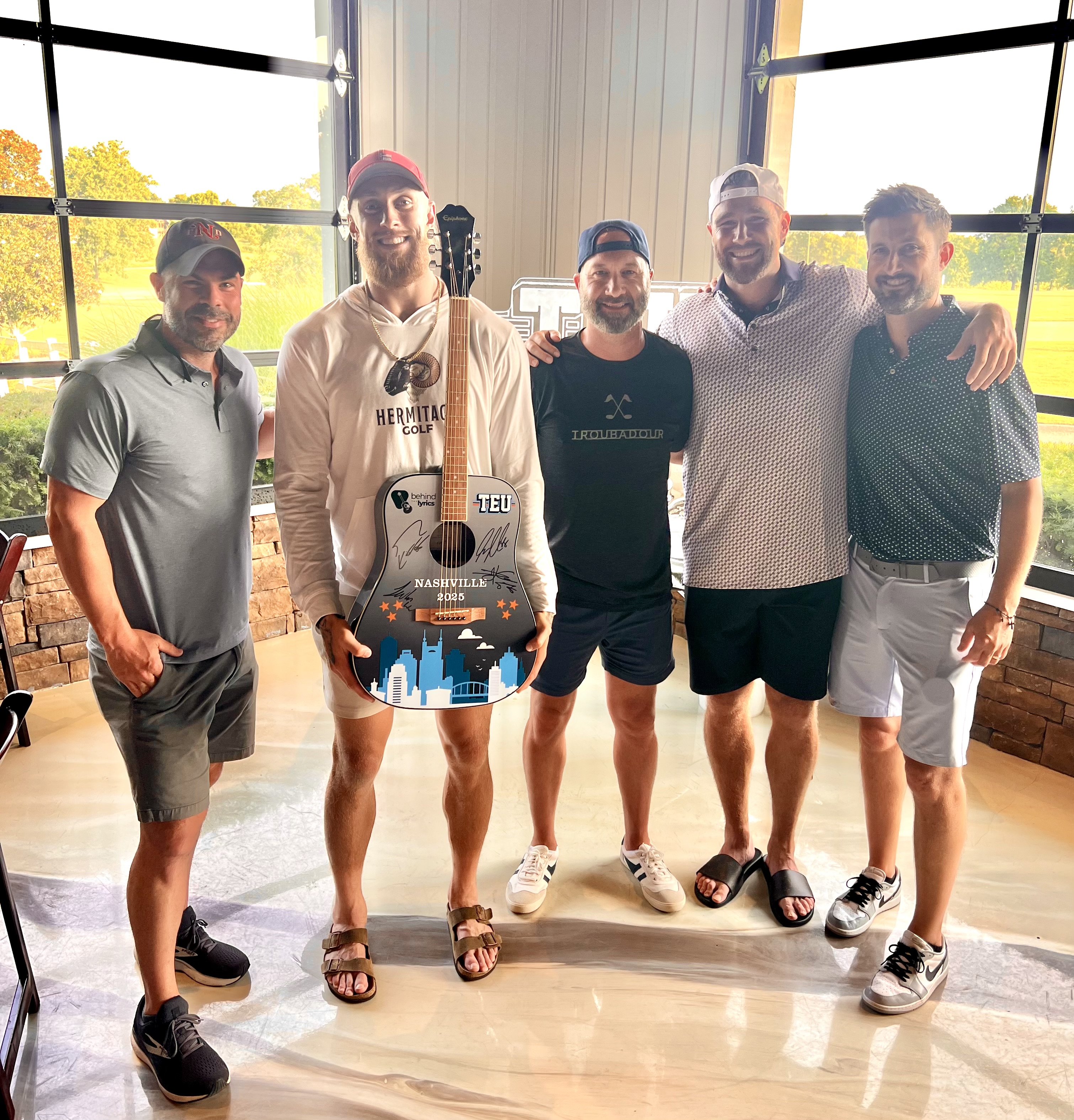 George Kittle, Travis Kelce, Ben Caver, Joe Berlucchi
