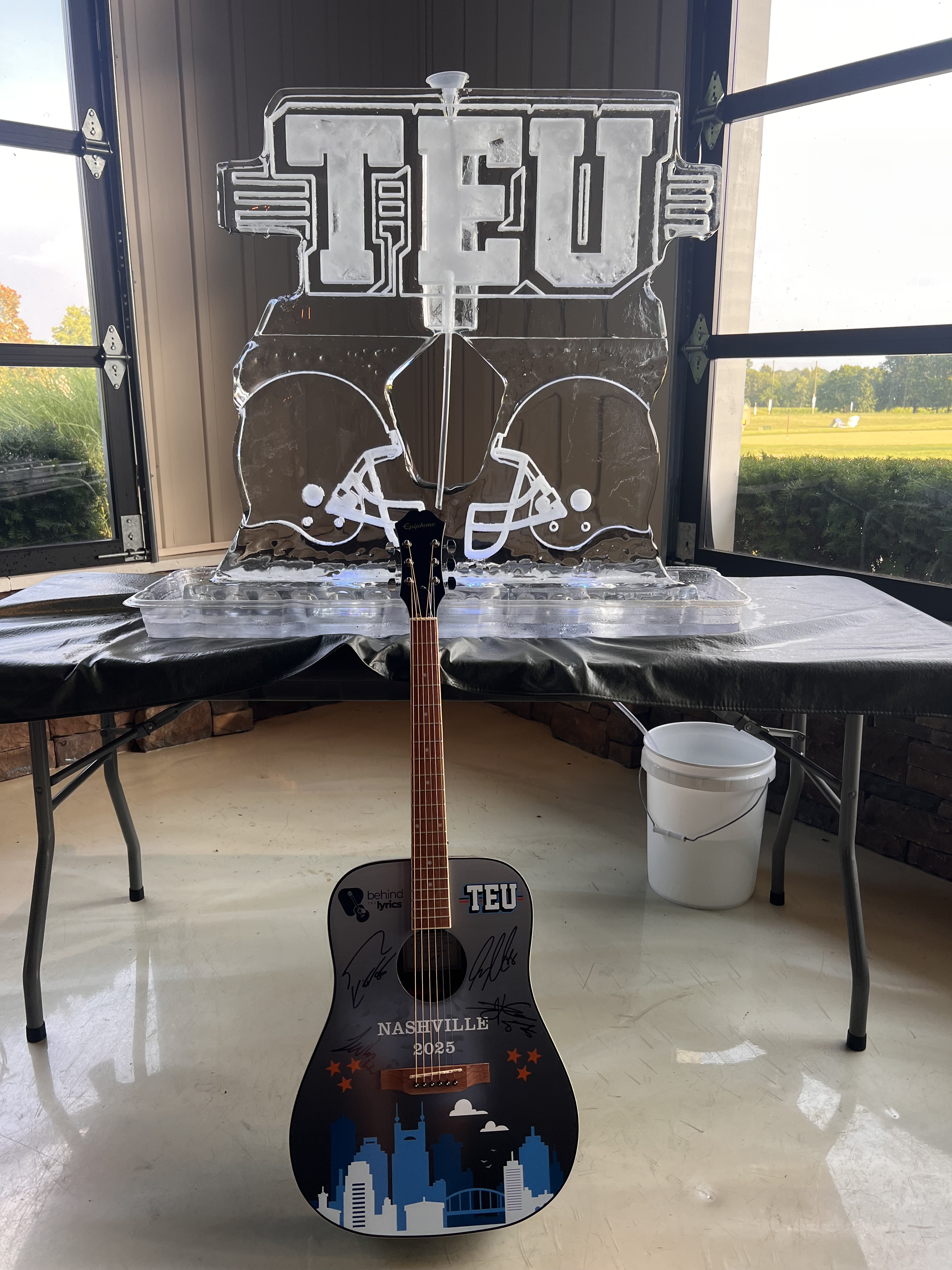 Tight End University Commemorative guitar for Behind the Lyrics