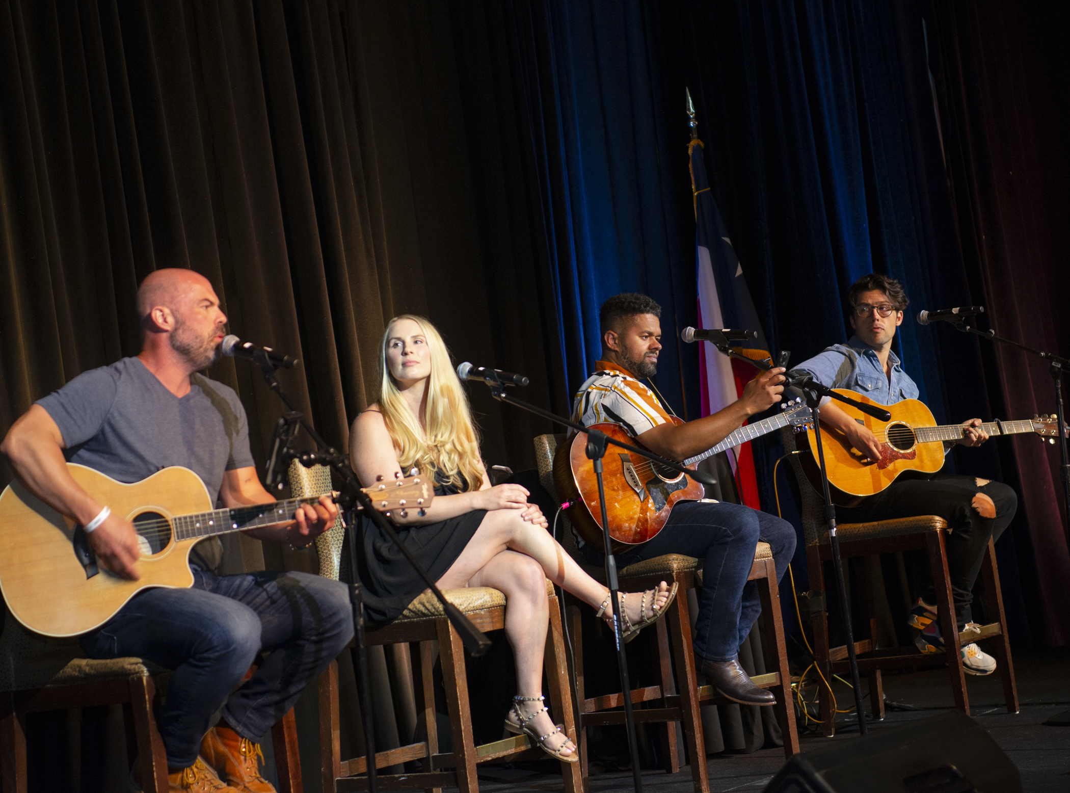 Ben Caver, Sara Haze, Cameron Bedell, Adam Hambrick perform as part of Behind the Lyrics