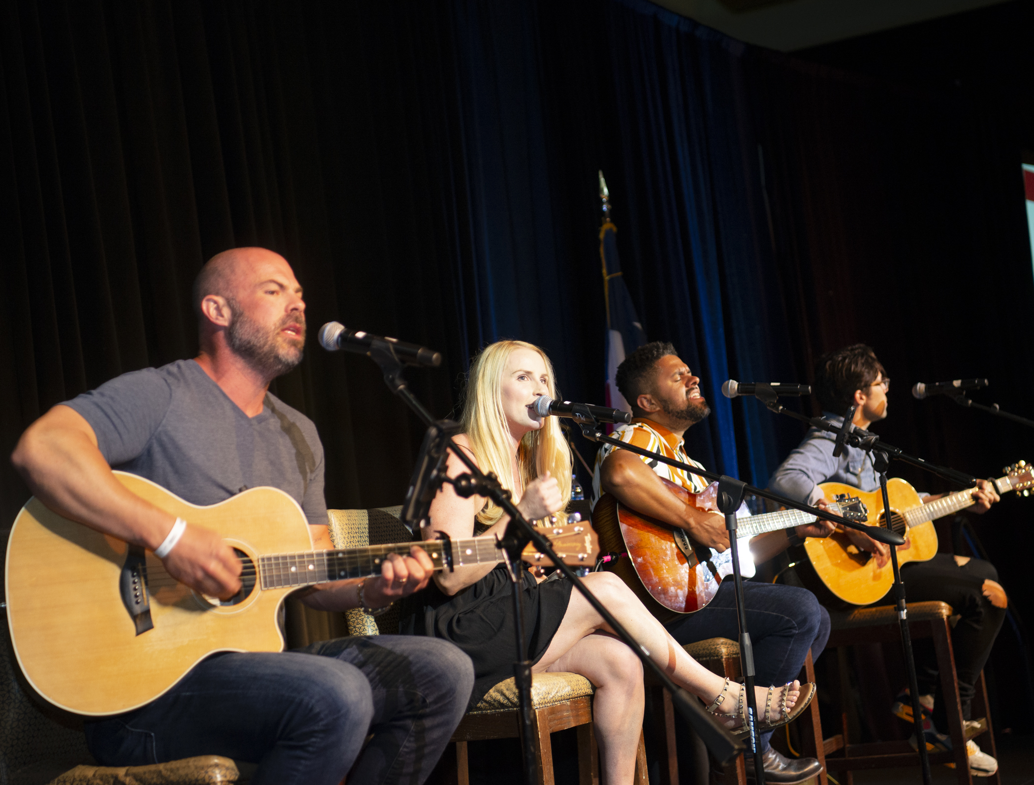 Ben Caver, Sara Haze, Cameron Bedell and Adam Hambrick perform at TACA with Behind the Lyrics live
